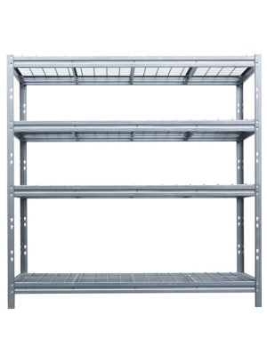 Estantería metálica BULLRACK 183x180x60cm gris texturizada 4 baldas  800kg/balda