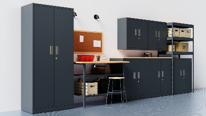 Rivet Boltless Metal Shelving with HDF fiberboard