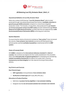 Low CO2 emission steel